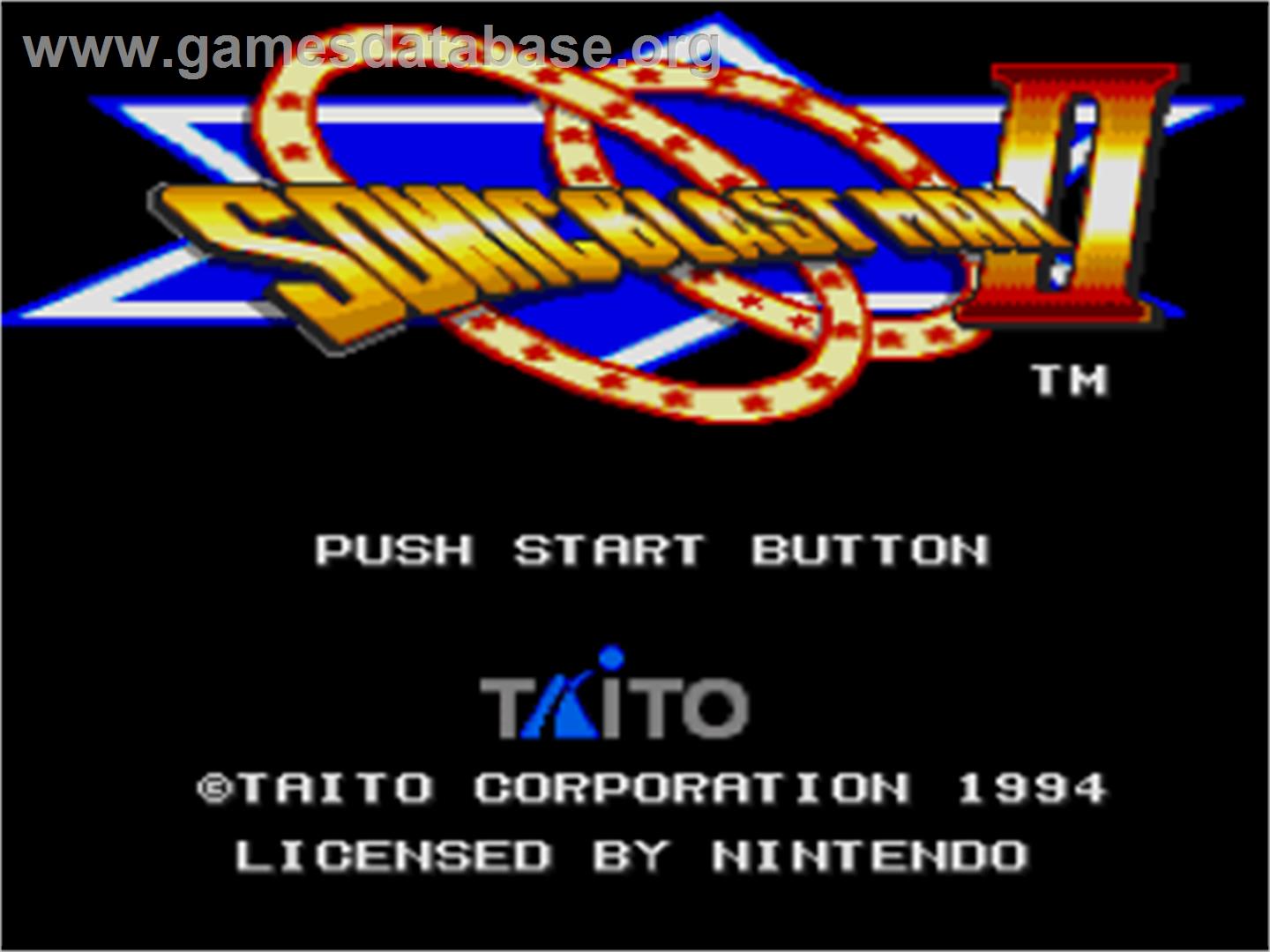 Sonic Blast Man 2 - Nintendo SNES - Artwork - Title Screen