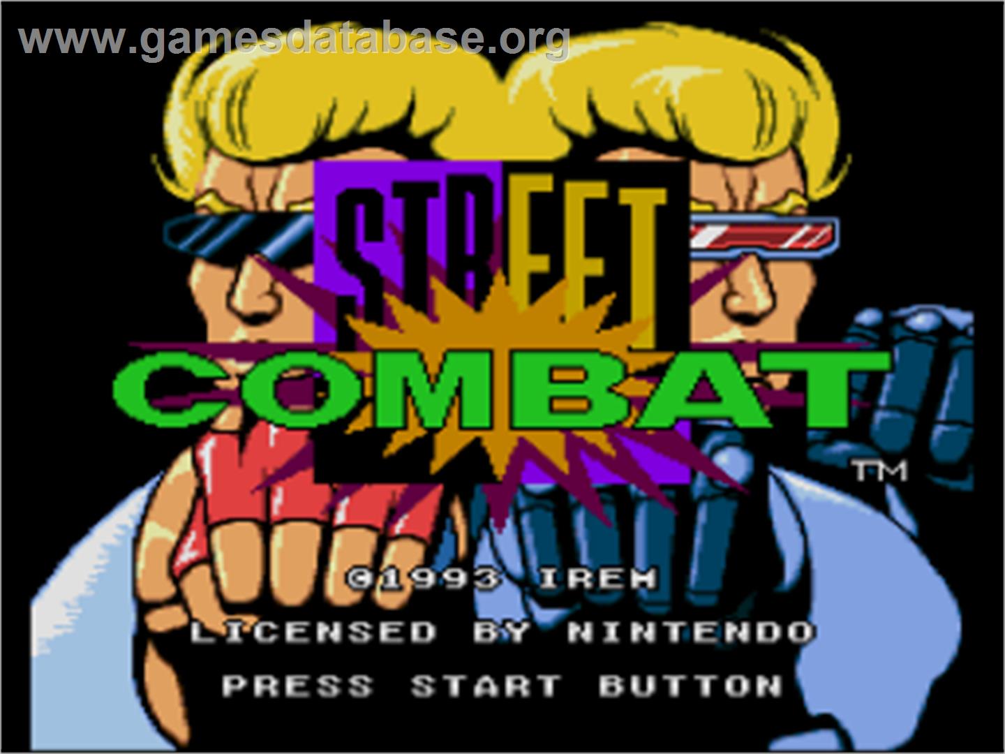 Street Combat - Nintendo SNES - Artwork - Title Screen
