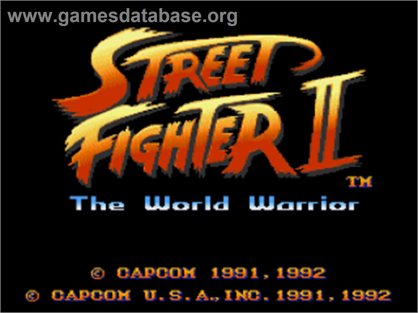 Street Fighter II: The World Warrior - Nintendo SNES - Artwork - Title Screen