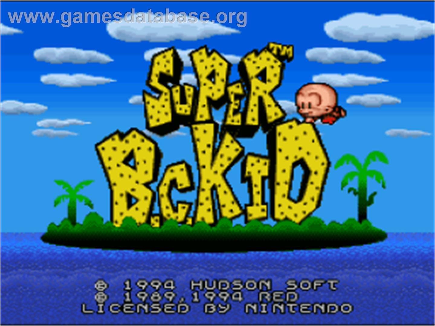 Super Bonk - Nintendo SNES - Artwork - Title Screen