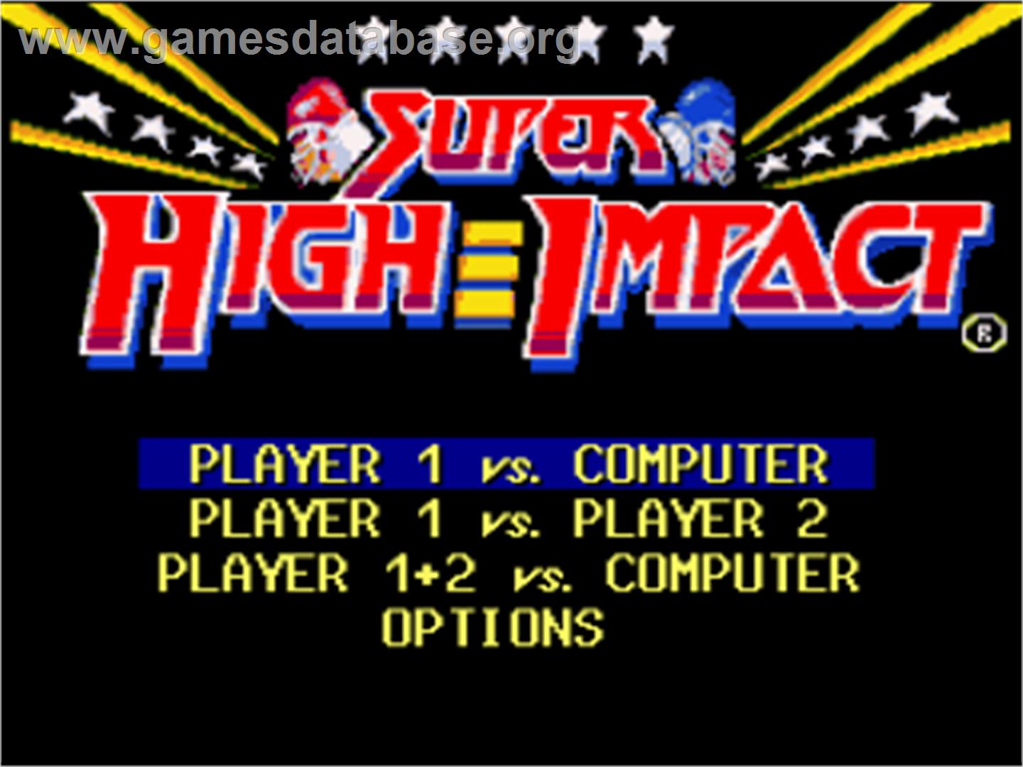 Super High Impact - Nintendo SNES - Artwork - Title Screen