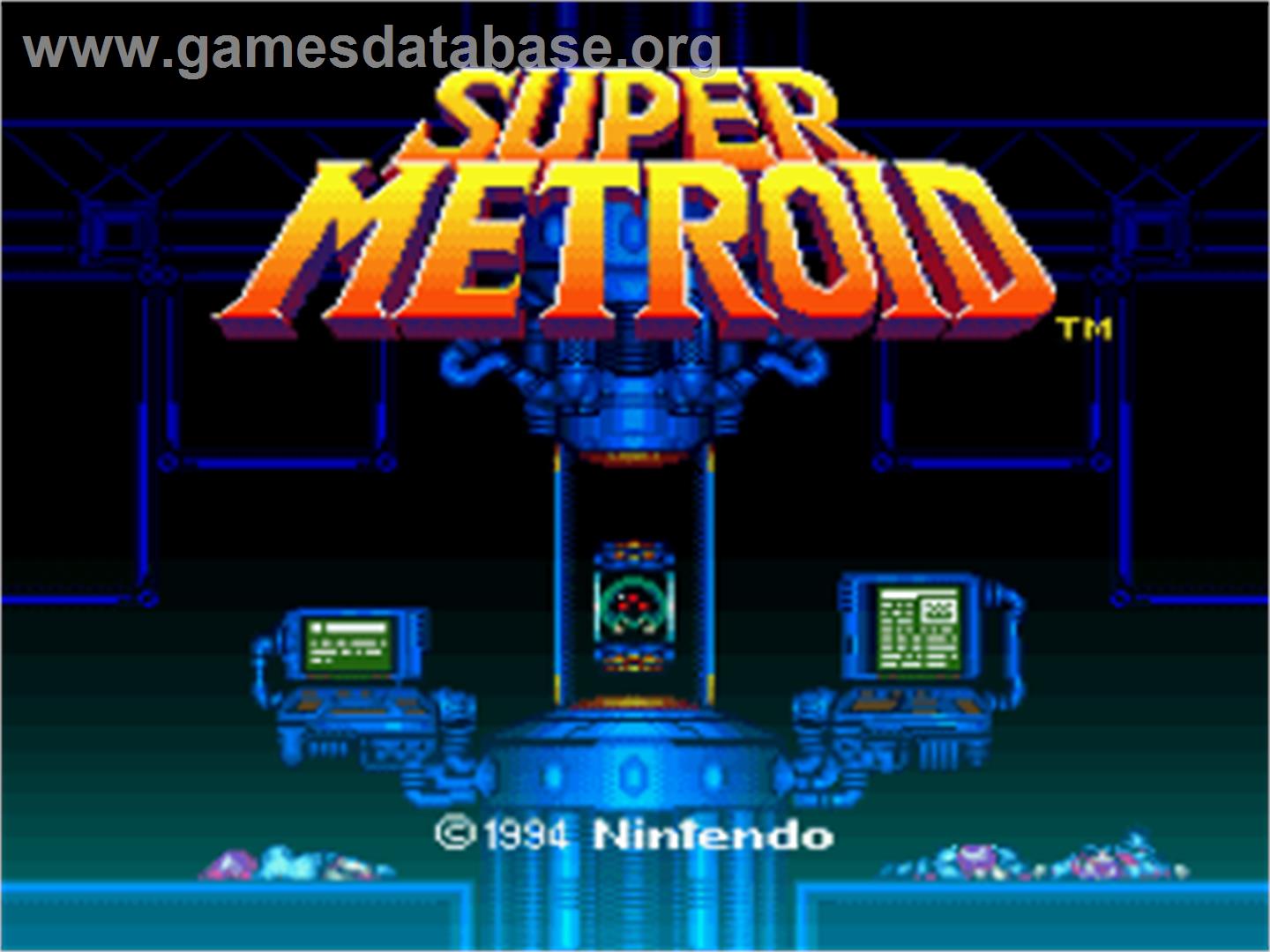 Super Metroid - Nintendo SNES - Artwork - Title Screen