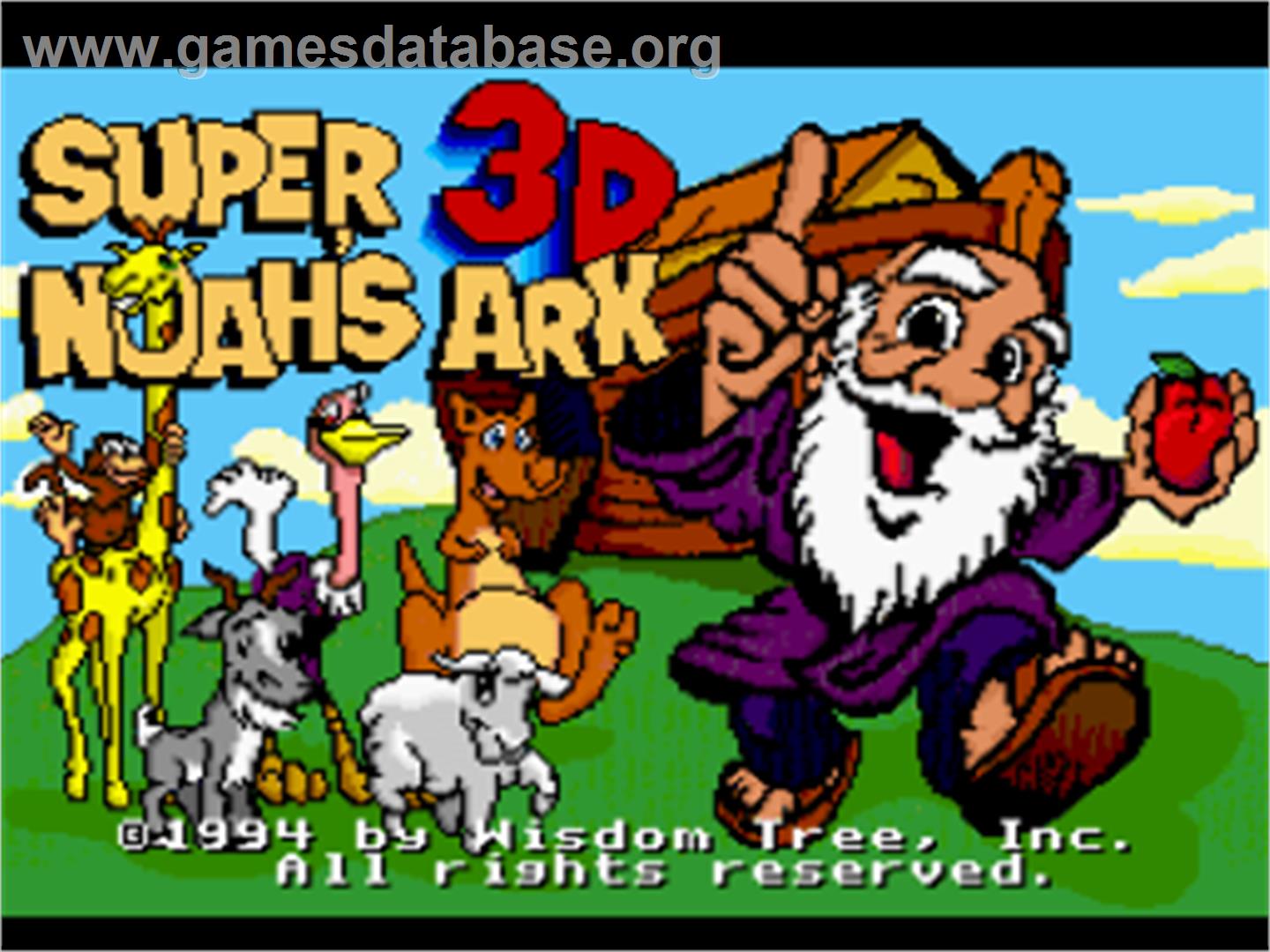 Super Noah's Ark 3-D - Nintendo SNES - Artwork - Title Screen