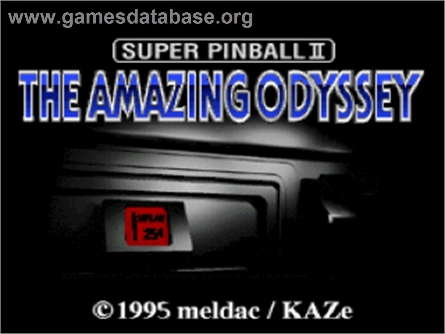 Super Pinball II: The Amazing Odyssey - Nintendo SNES - Artwork - Title Screen