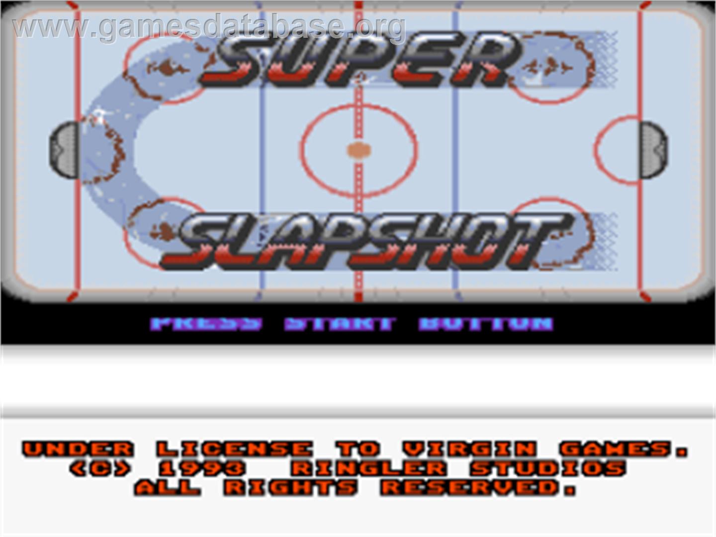 Super Slap Shot - Nintendo SNES - Artwork - Title Screen