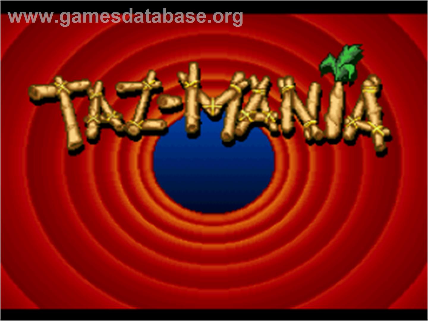 Taz-Mania - Nintendo SNES - Artwork - Title Screen
