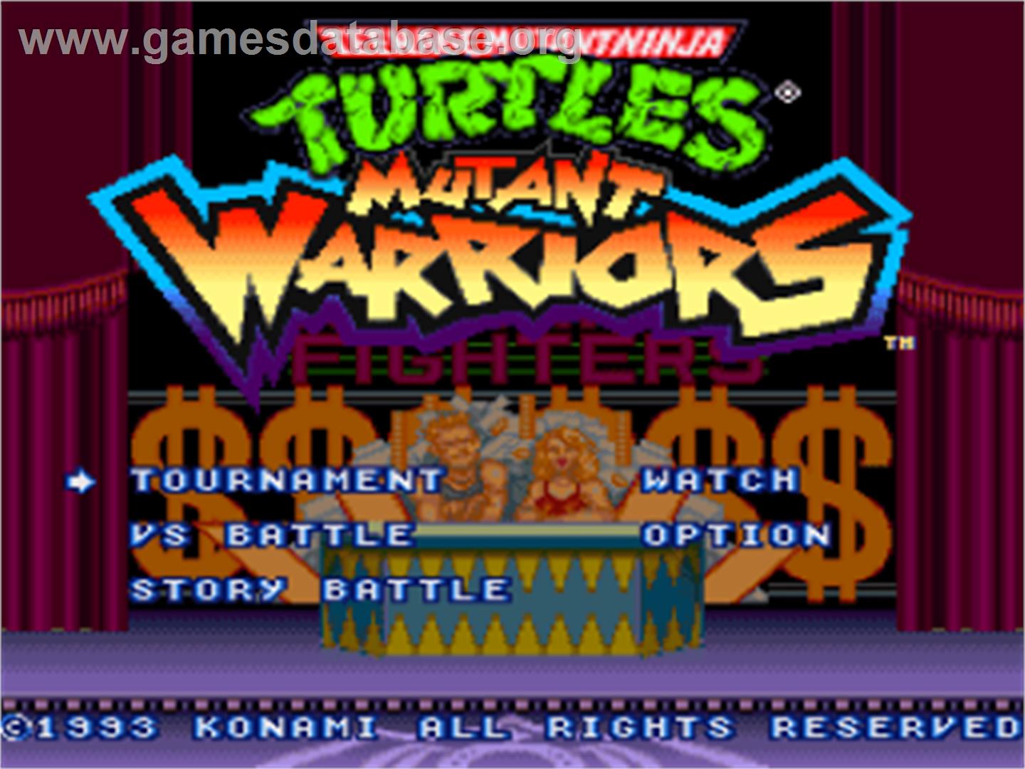 Teenage Mutant Ninja Turtles: Tournament Fighters - Nintendo SNES - Artwork - Title Screen
