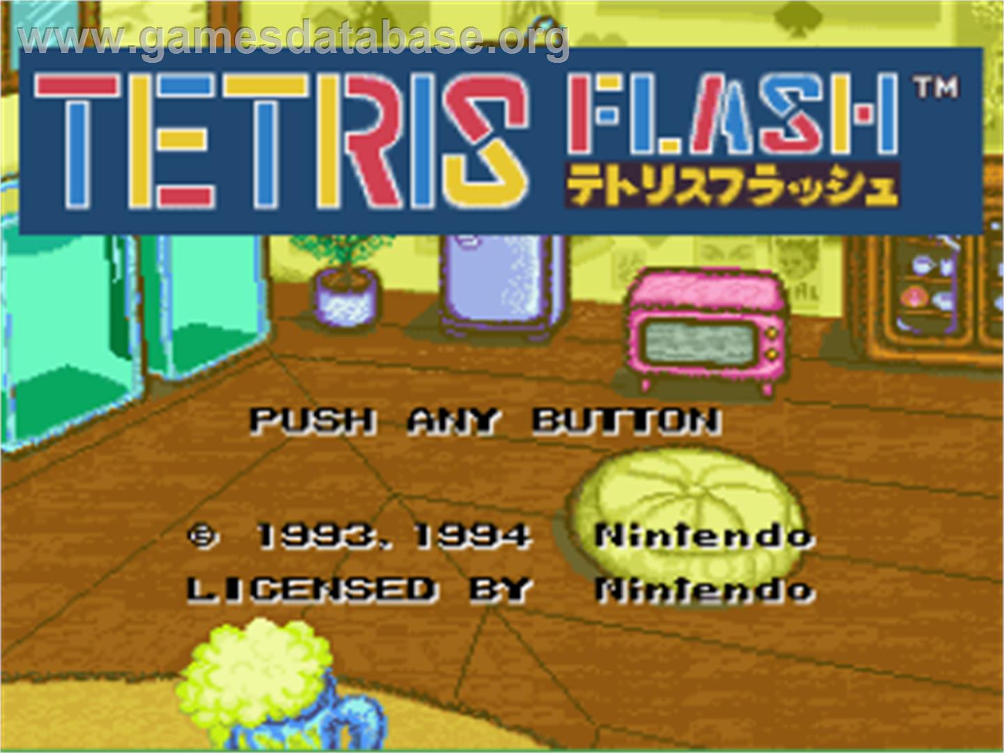 Tetris 2 - Nintendo SNES - Artwork - Title Screen