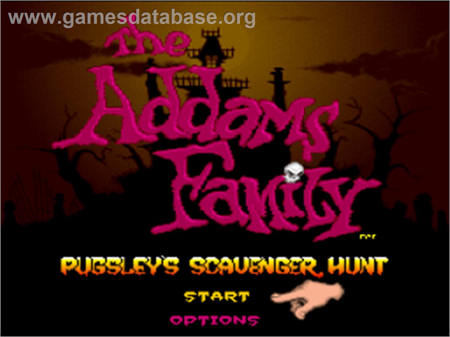 The Addams Family: Pugsley's Scavenger Hunt - Nintendo SNES - Artwork - Title Screen
