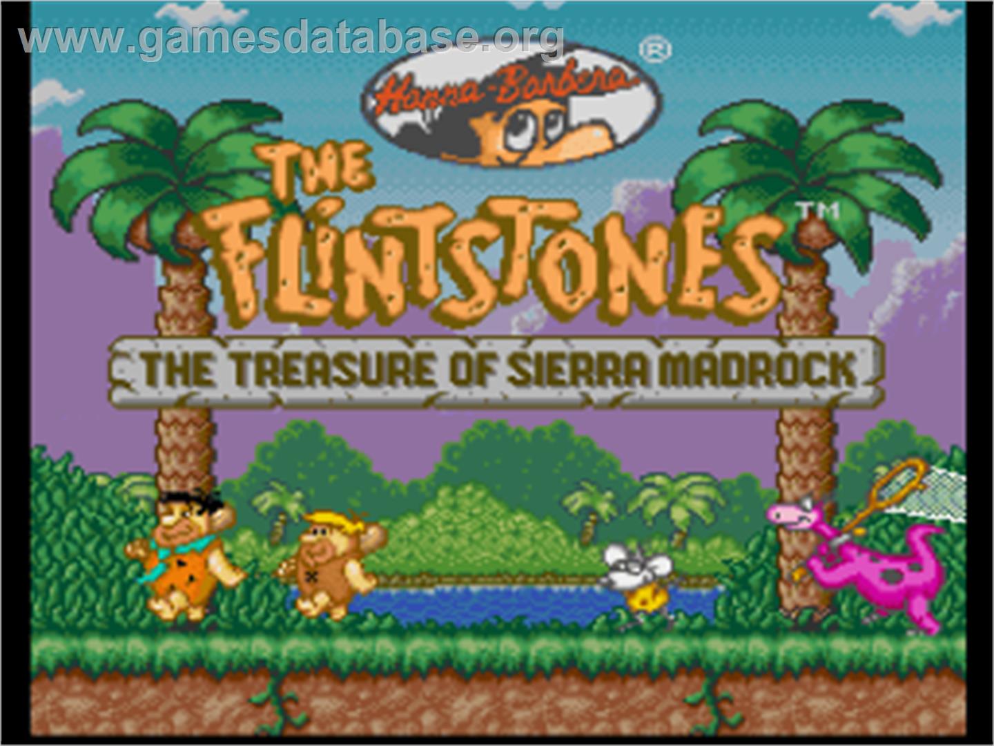 The Flintstones: The Treasure of Sierra Madrock - Nintendo SNES - Artwork - Title Screen