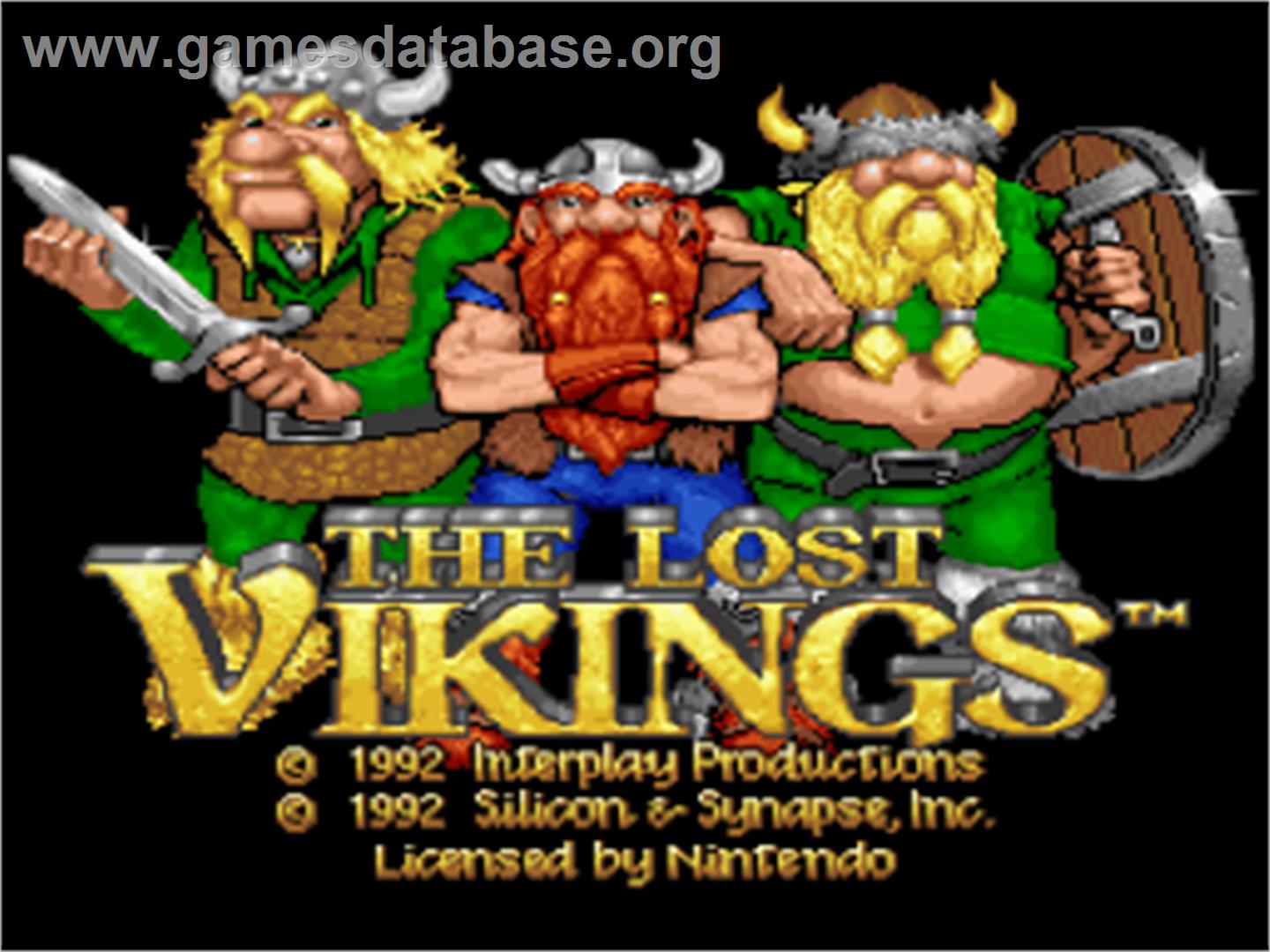 The Lost Vikings - Nintendo SNES - Artwork - Title Screen
