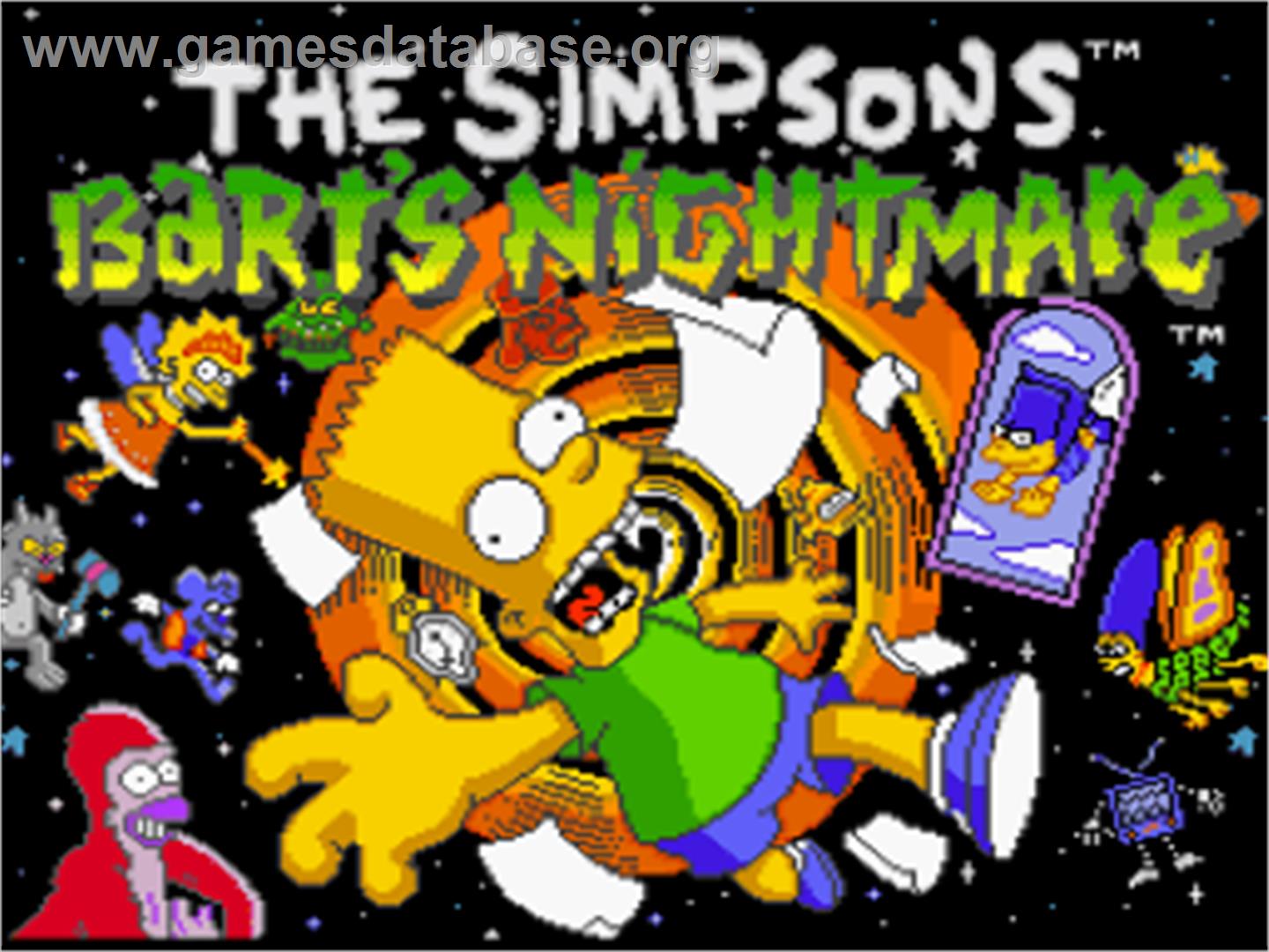 The Simpsons: Bart's Nightmare - Nintendo SNES - Artwork - Title Screen