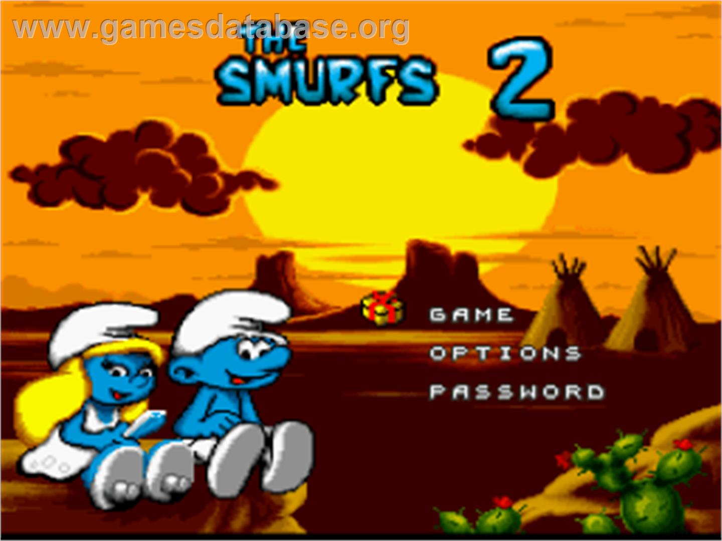 The Smurfs Travel the World - Nintendo SNES - Artwork - Title Screen