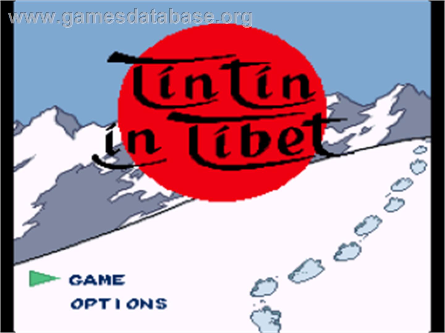 Tintin in Tibet - Nintendo SNES - Artwork - Title Screen