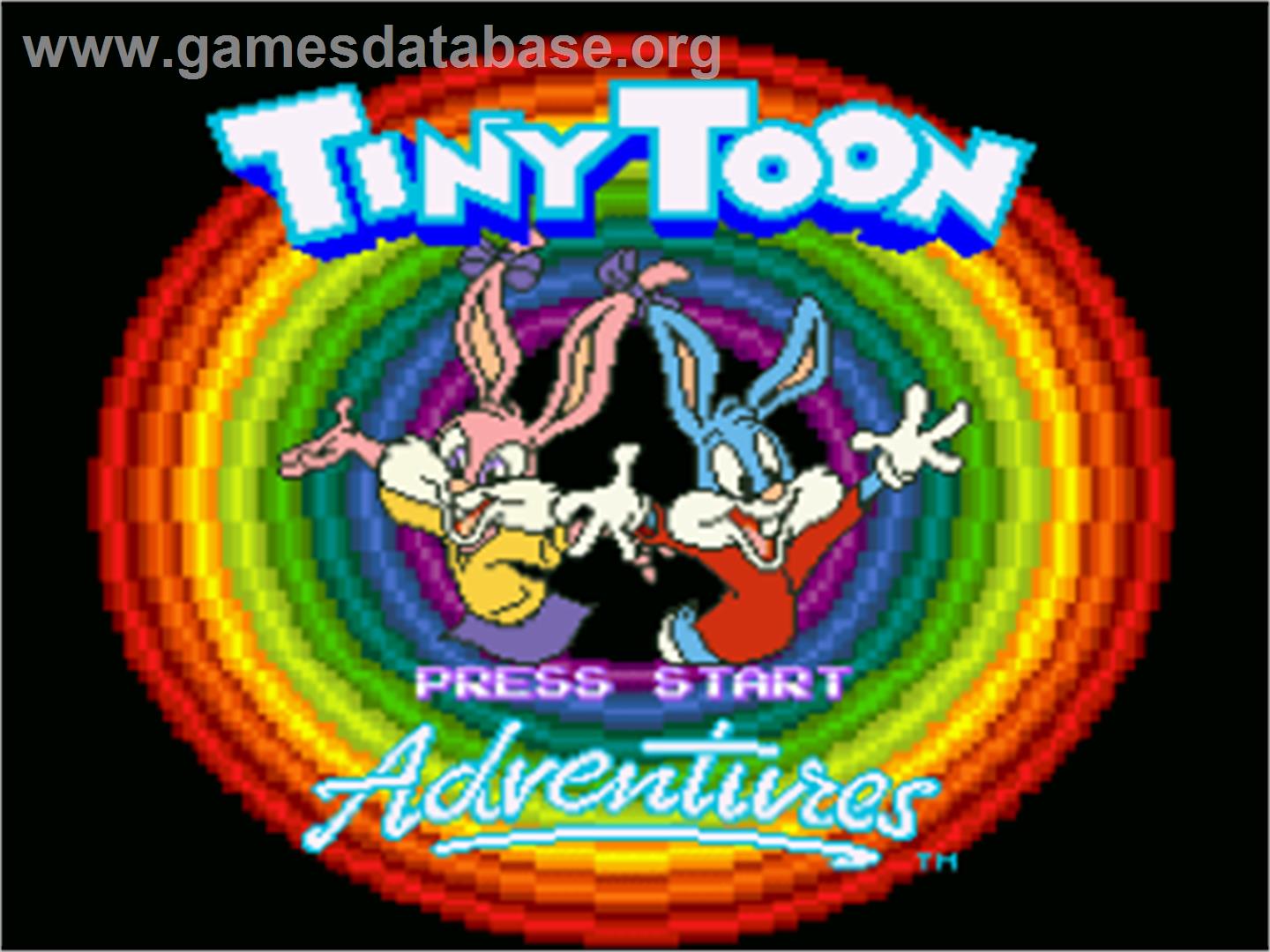 Tiny Toon Adventures: Buster Busts Loose! - Nintendo SNES - Artwork - Title Screen