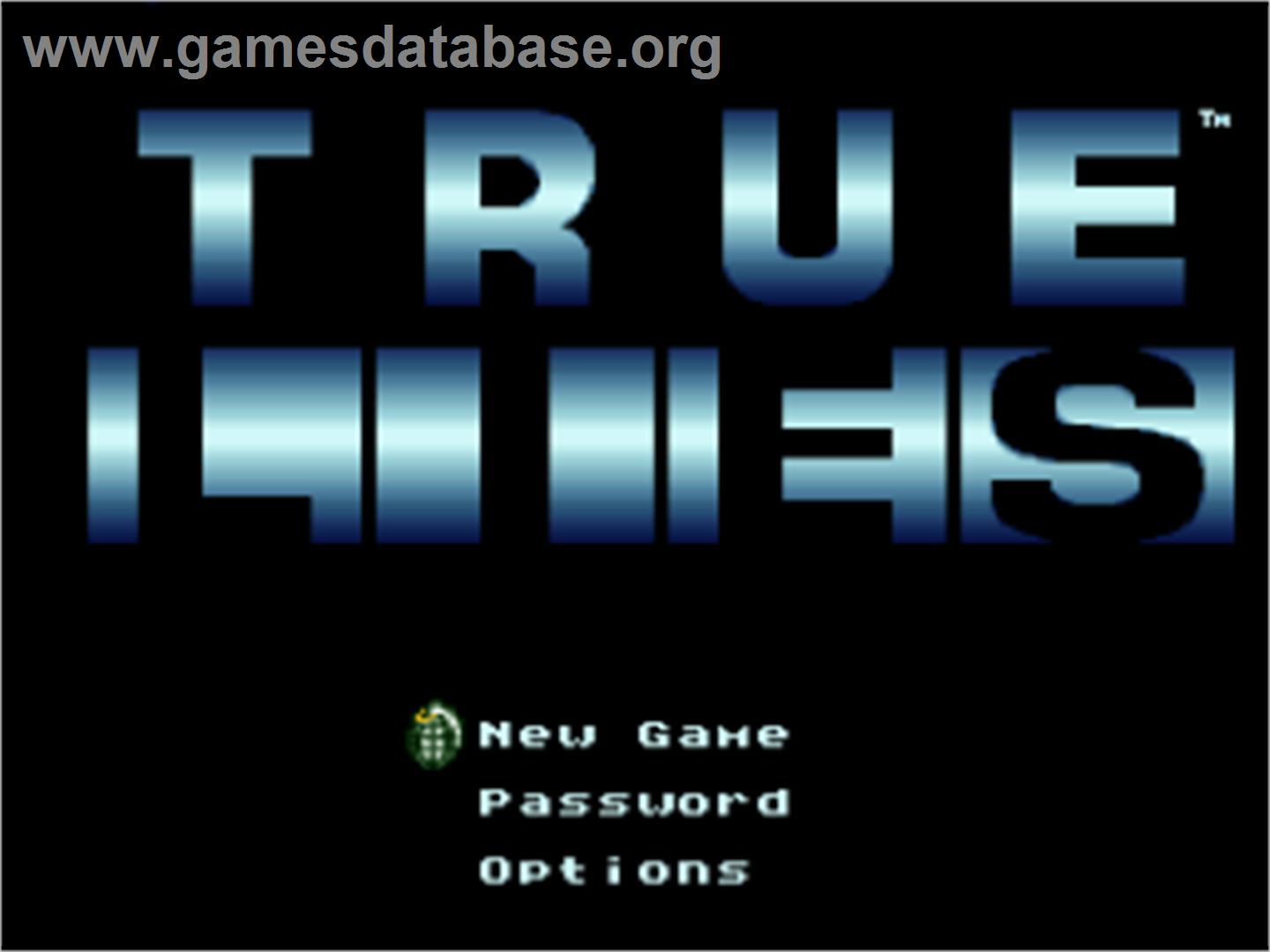 True Lies - Nintendo SNES - Artwork - Title Screen