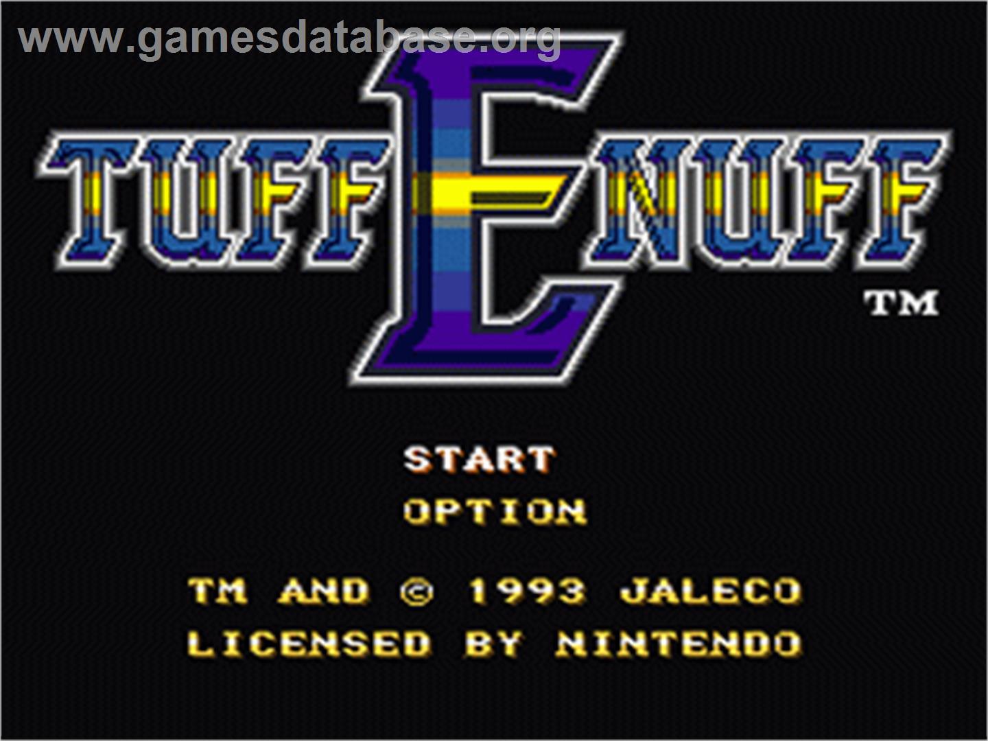 Tuff E Nuff - Nintendo SNES - Artwork - Title Screen