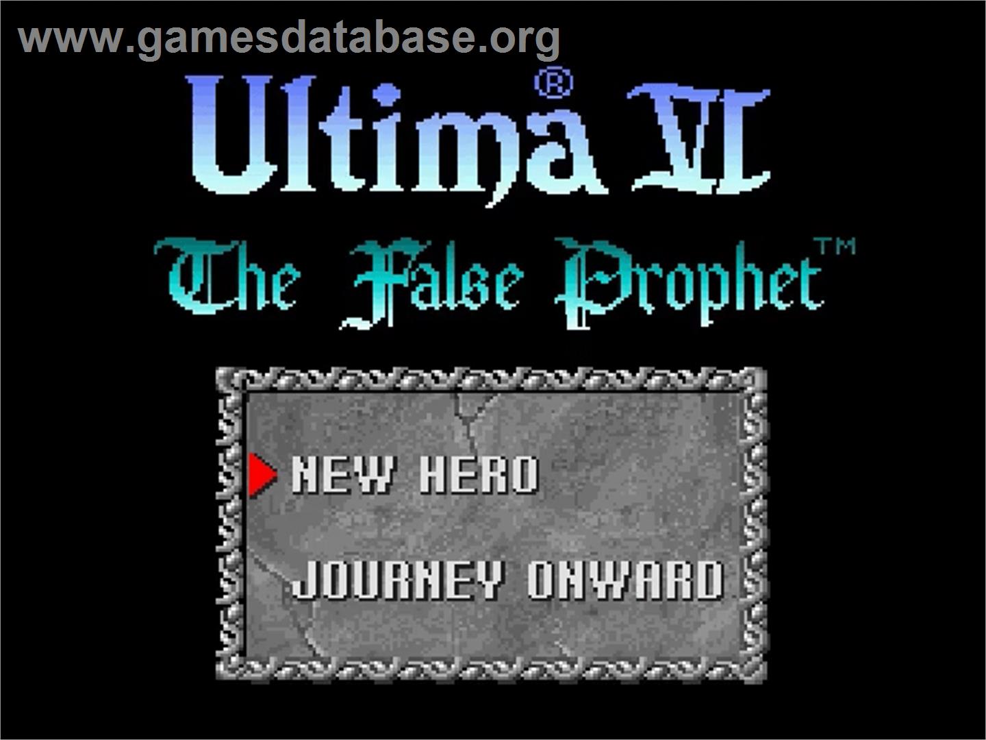 Ultima VI: The False Prophet - Nintendo SNES - Artwork - Title Screen