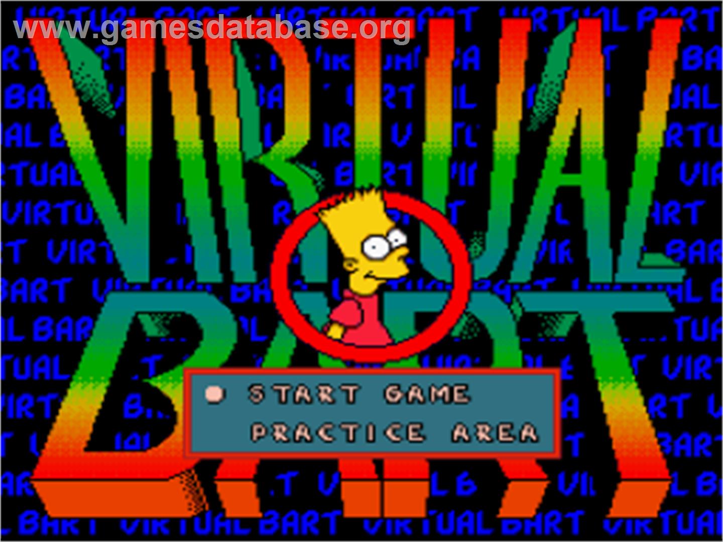 Virtual Bart - Nintendo SNES - Artwork - Title Screen