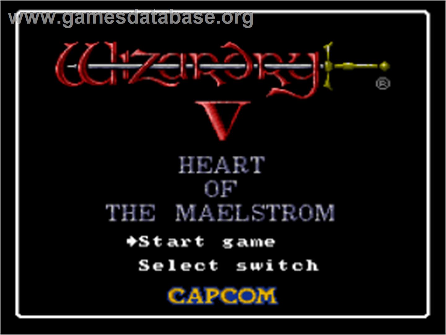 Wizardry V: Heart of the Maelstrom - Nintendo SNES - Artwork - Title Screen