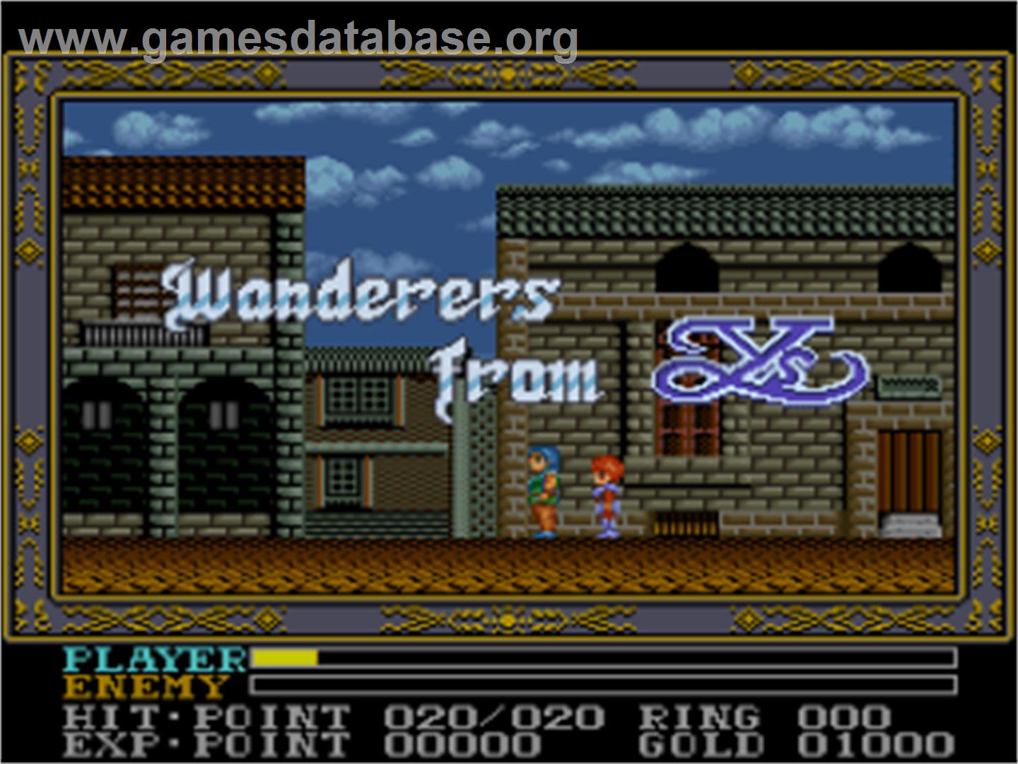 Ys III: Wanderers from Ys - Nintendo SNES - Artwork - Title Screen