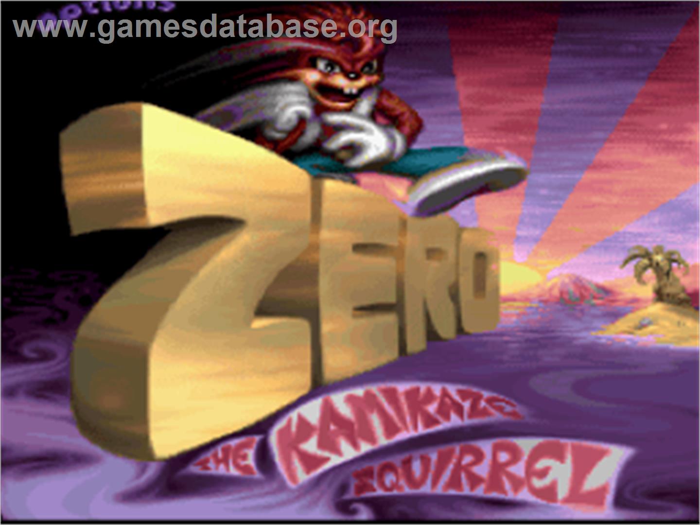 Zero the Kamikaze Squirrel - Nintendo SNES - Artwork - Title Screen