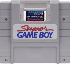 Cartridge artwork for Jeopardy! - Teen Tournament on the Nintendo Super Gameboy.