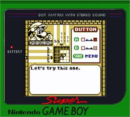 In game image of Mario's Picross on the Nintendo Super Gameboy.