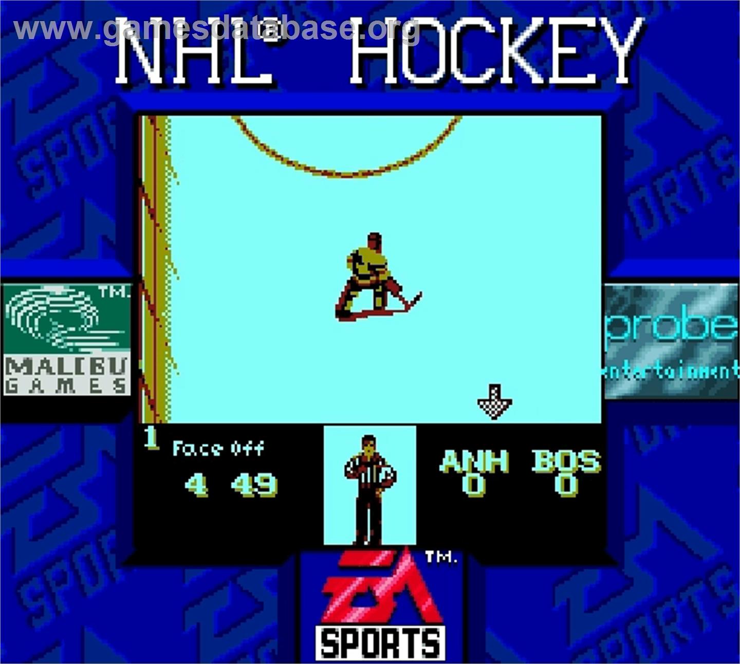 NHL Hockey '95 - Nintendo Super Gameboy - Artwork - In Game
