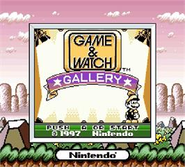 Title screen of Game & Watch Gallery on the Nintendo Super Gameboy.