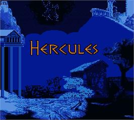 Title screen of Hercules on the Nintendo Super Gameboy.
