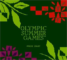 Title screen of Olympic Summer Games on the Nintendo Super Gameboy.
