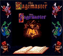 Title screen of Pagemaster, The on the Nintendo Super Gameboy.