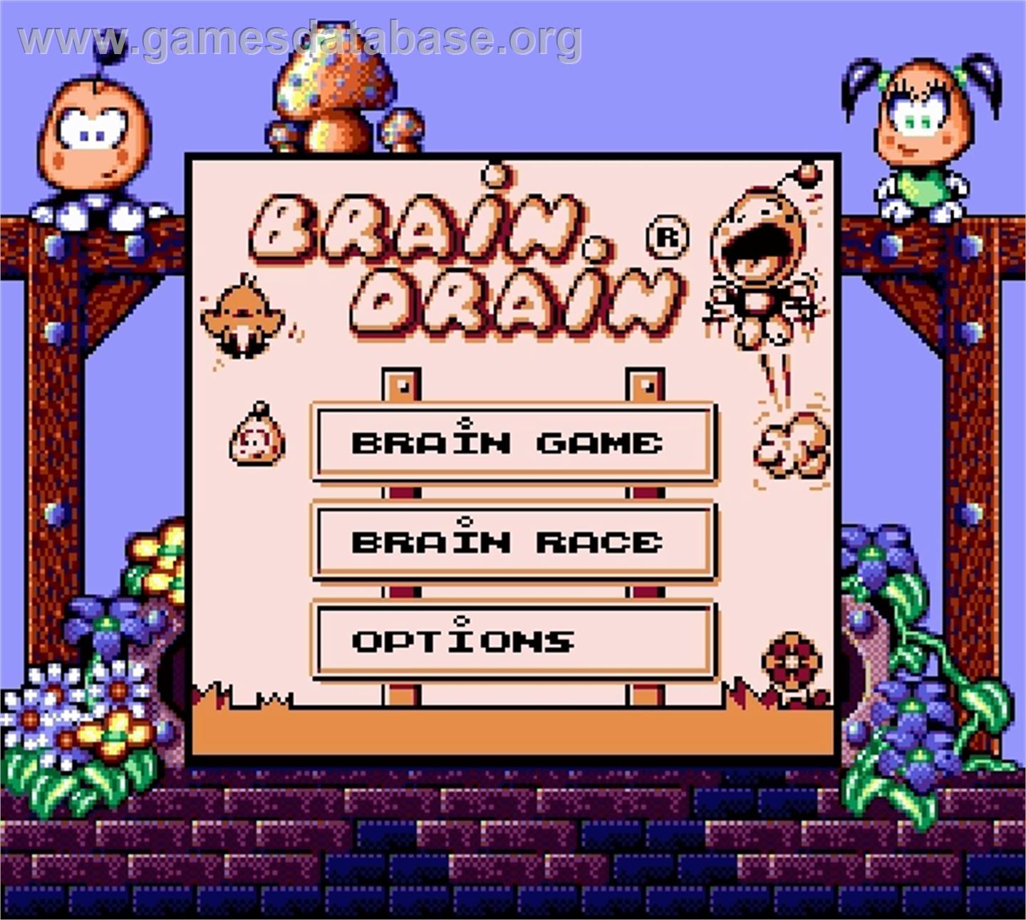 Brain Drain - Nintendo Super Gameboy - Artwork - Title Screen