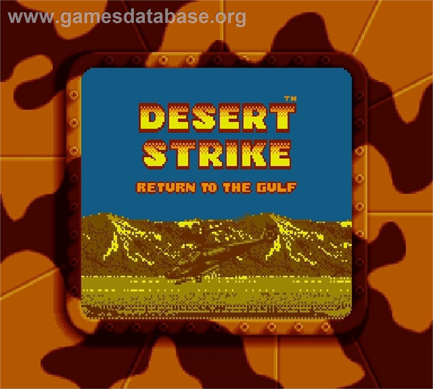 Desert Strike - Return to the Gulf - Nintendo Super Gameboy - Artwork - Title Screen