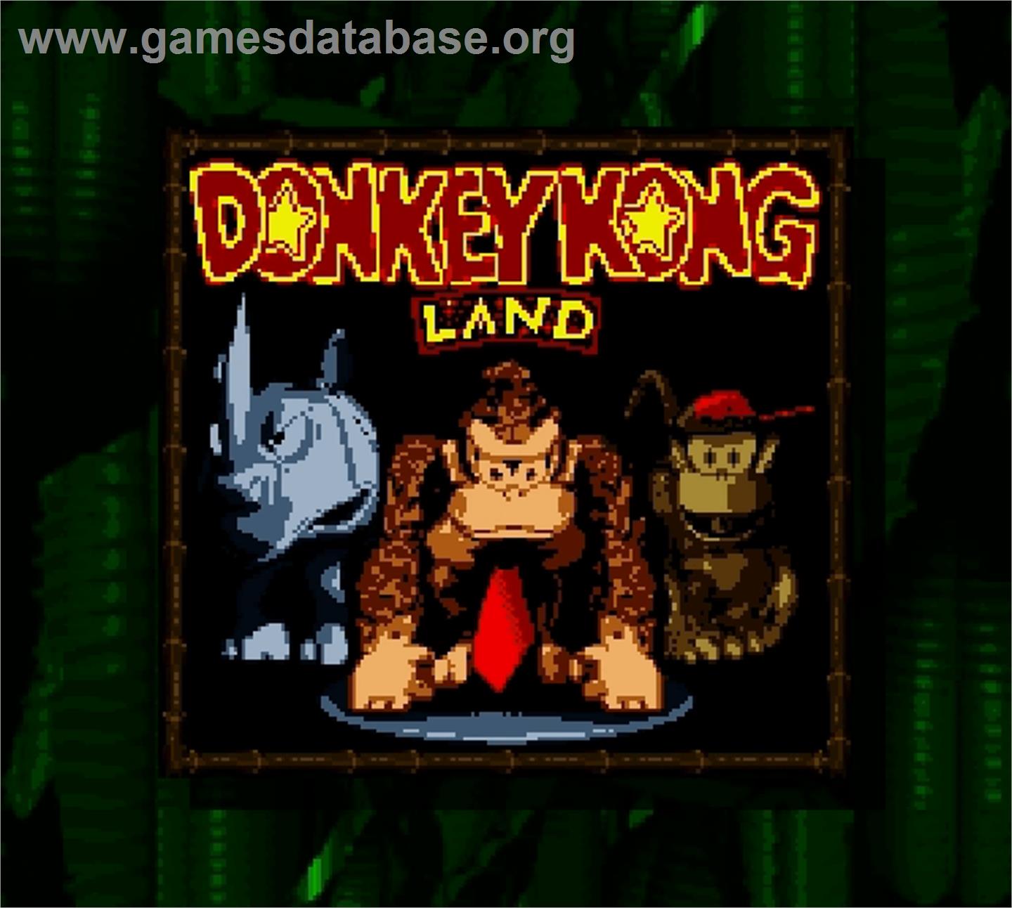 Donkey Kong Land - Nintendo Super Gameboy - Artwork - Title Screen