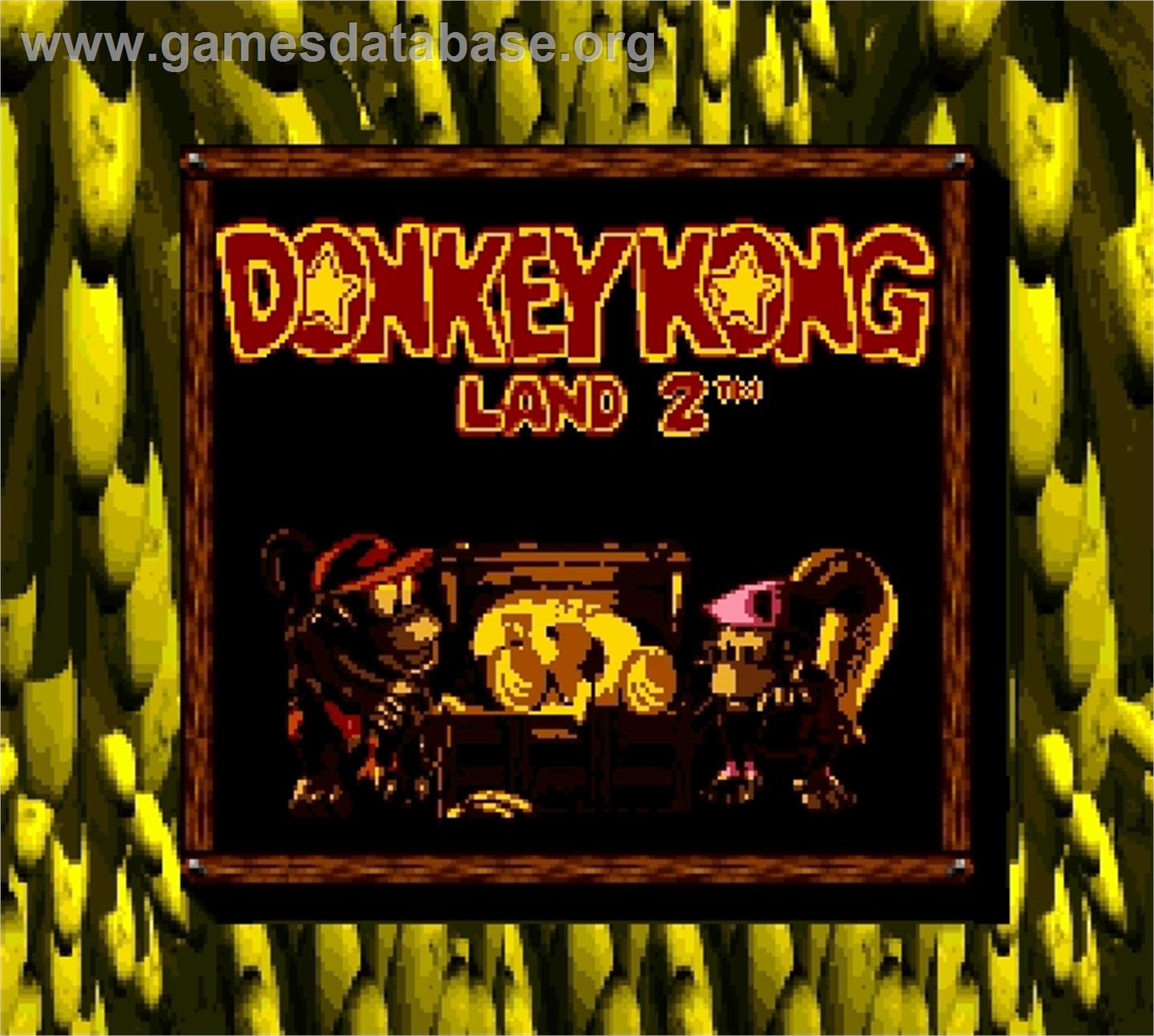 Donkey Kong Land 2 - Nintendo Super Gameboy - Artwork - Title Screen