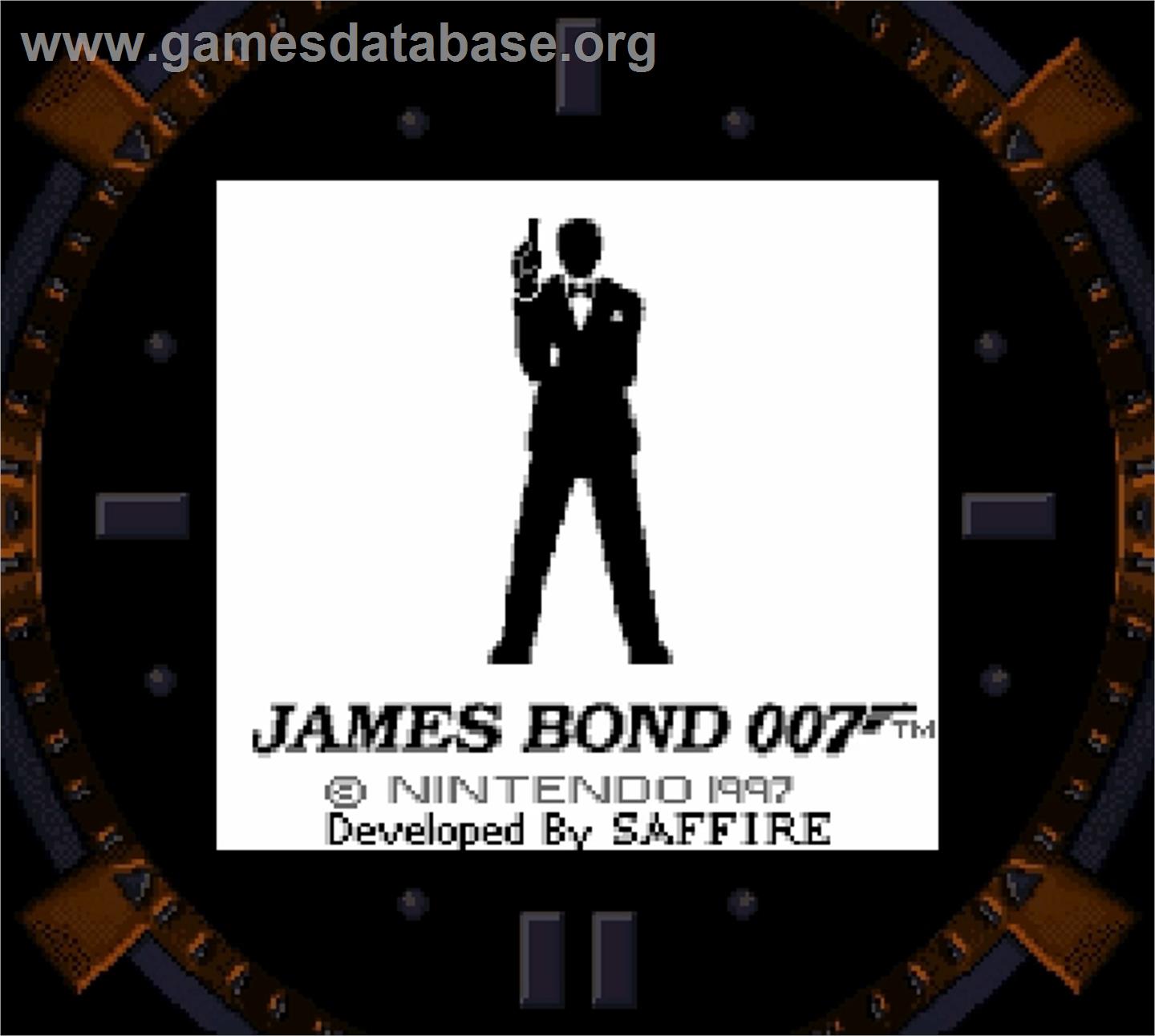 James Bond 007 - Nintendo Super Gameboy - Artwork - Title Screen