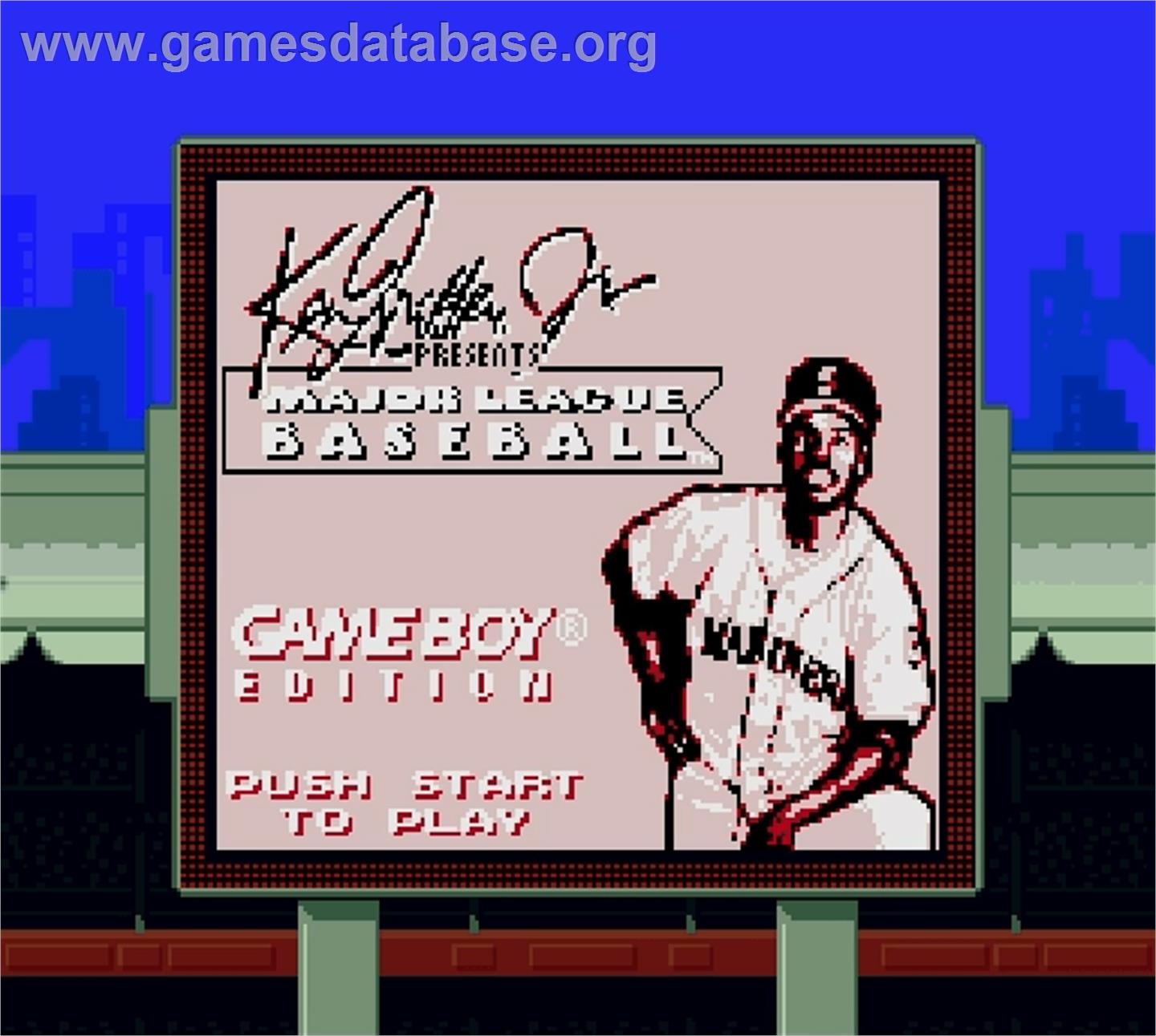 Ken Griffey Jr. Presents Major League Baseball - Nintendo Super Gameboy - Artwork - Title Screen