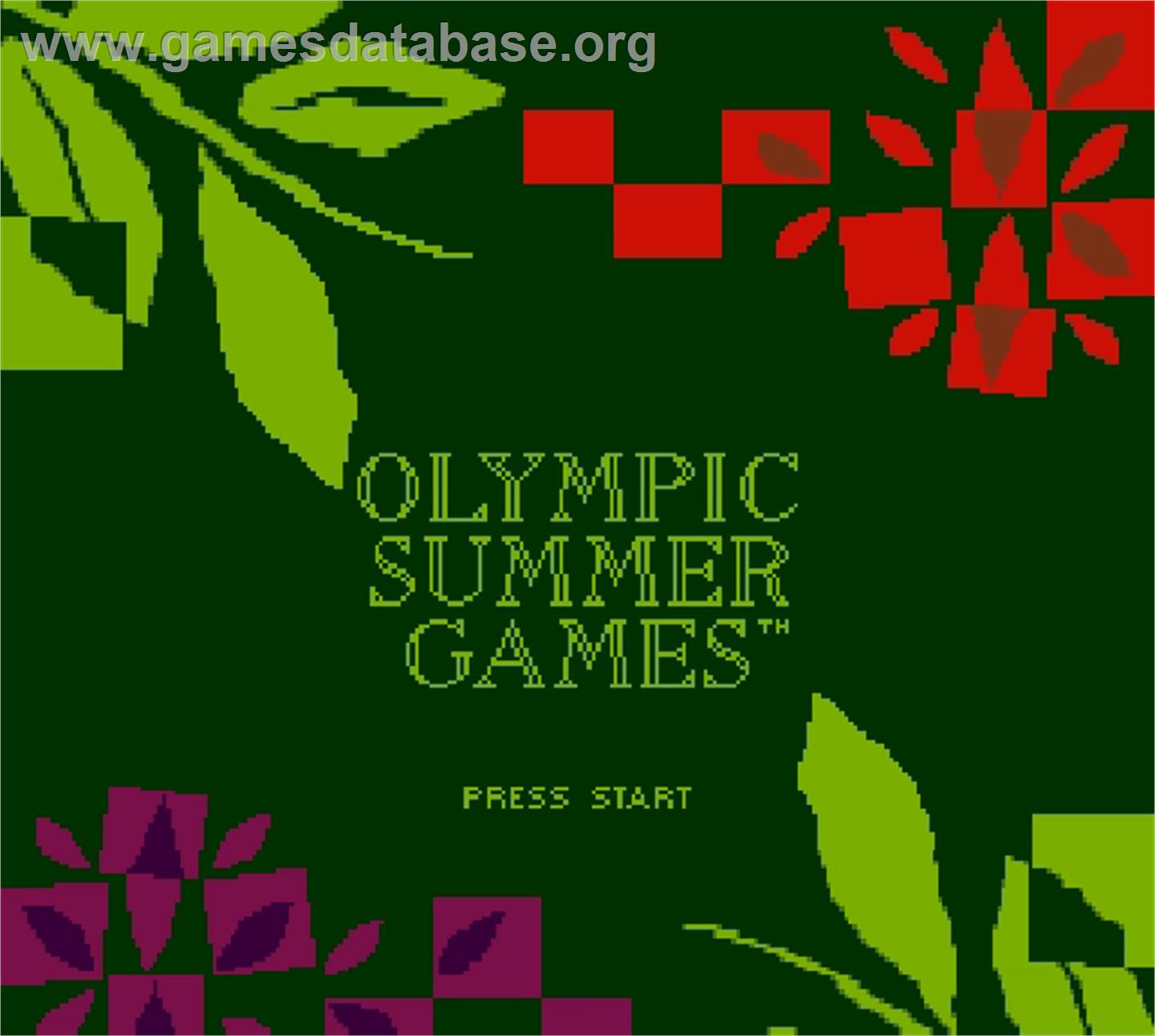 Olympic Summer Games - Nintendo Super Gameboy - Artwork - Title Screen