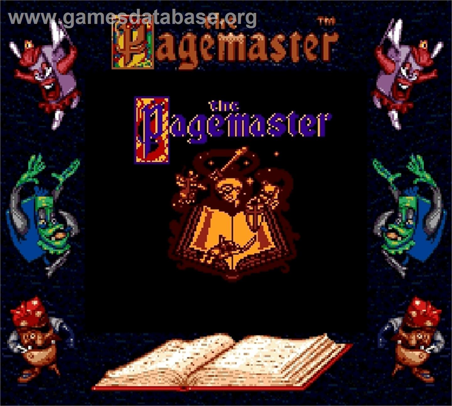 Pagemaster, The - Nintendo Super Gameboy - Artwork - Title Screen