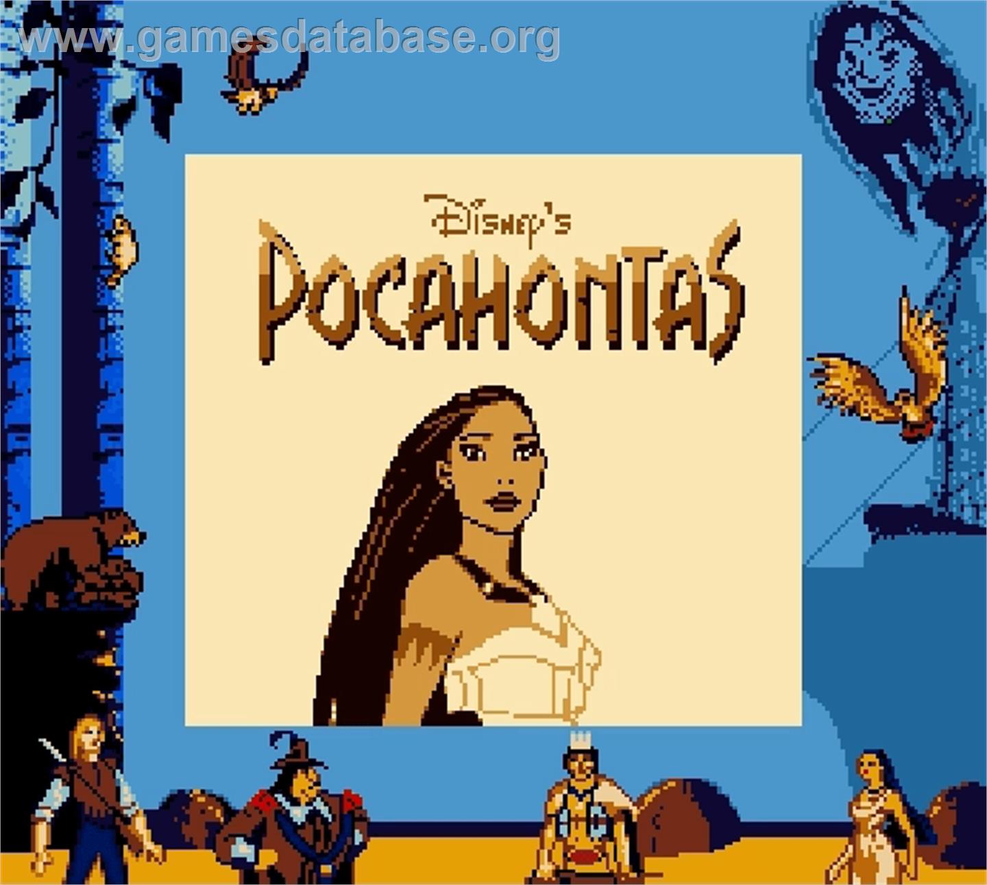 Pocahontas - Nintendo Super Gameboy - Artwork - Title Screen