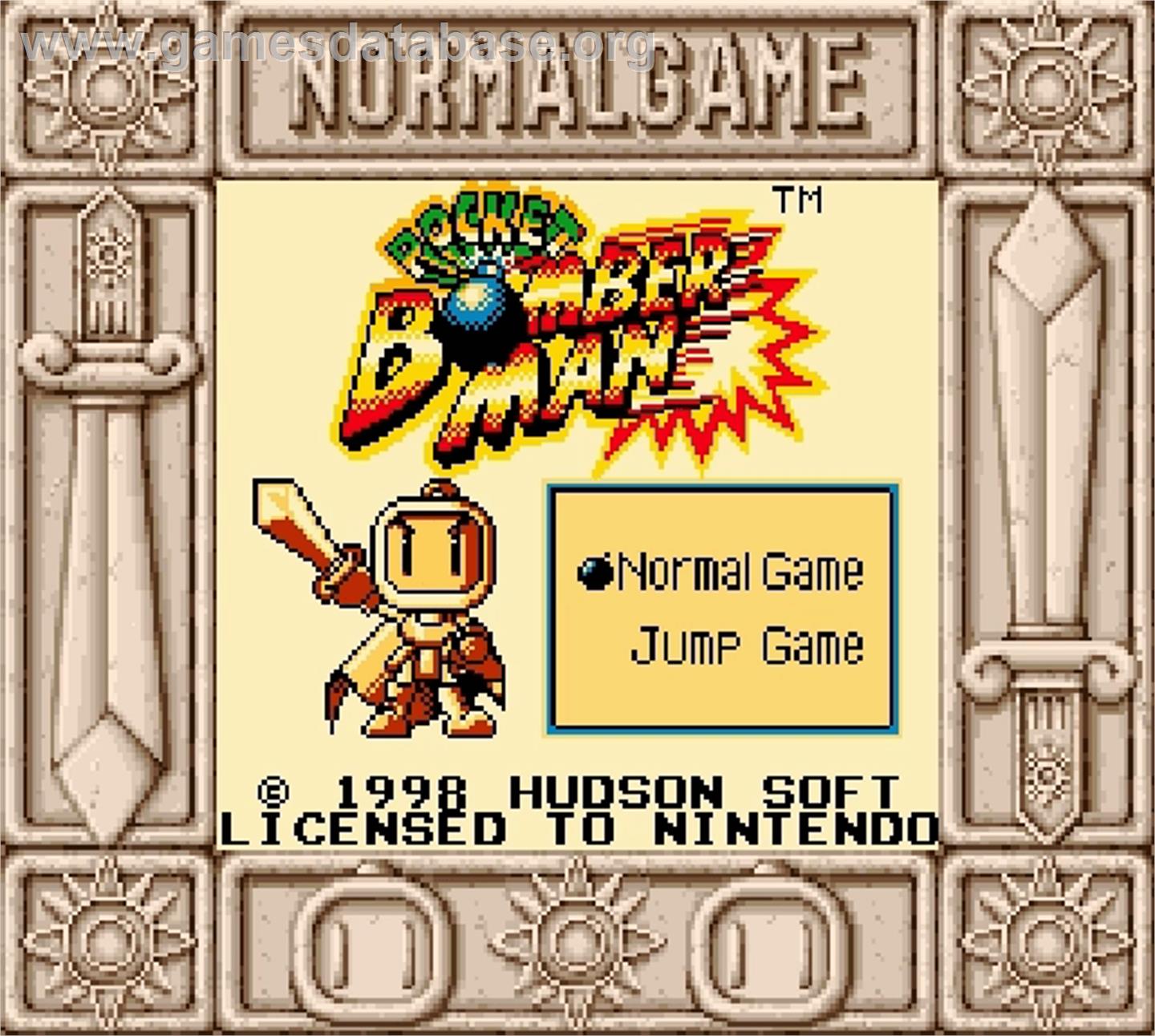 Pocket Bomberman - Nintendo Super Gameboy - Artwork - Title Screen