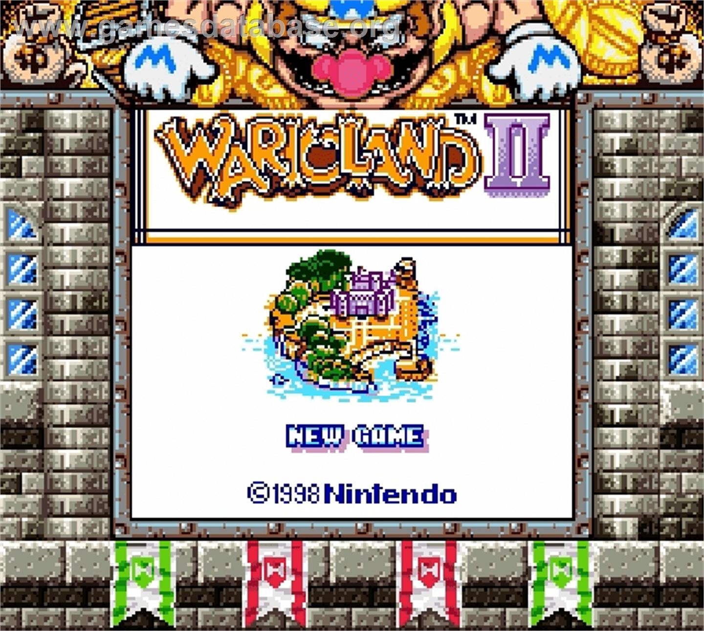 Wario Land II - Nintendo Super Gameboy - Artwork - Title Screen