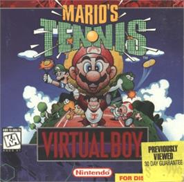 Box cover for Mario's Tennis on the Nintendo Virtual Boy.