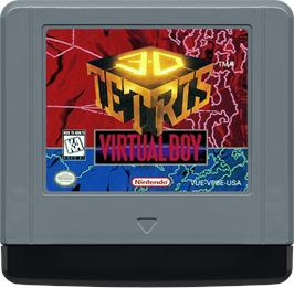 Cartridge artwork for 3D Tetris on the Nintendo Virtual Boy.