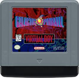 Cartridge artwork for Galactic Pinball on the Nintendo Virtual Boy.