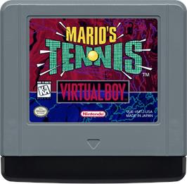 Cartridge artwork for Mario's Tennis on the Nintendo Virtual Boy.