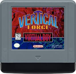 Cartridge artwork for Vertical Force on the Nintendo Virtual Boy.