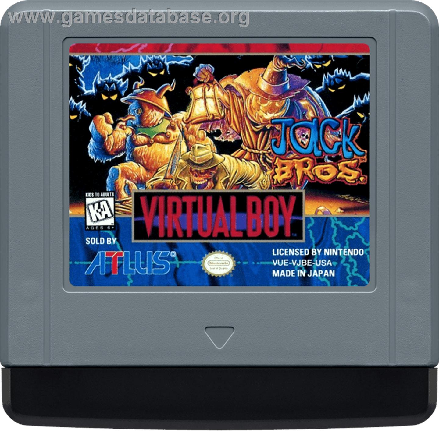 Jack Bros. - Nintendo Virtual Boy - Artwork - Cartridge